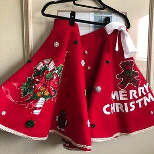 custom homemade christmas party skirt